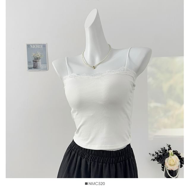 Padded Cami - Lace Trim Casual Style