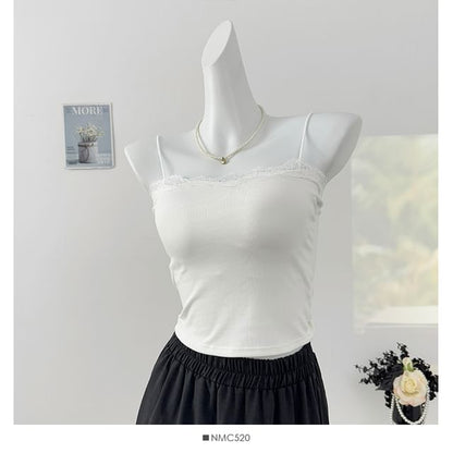 Padded Cami - Lace Trim Casual Style