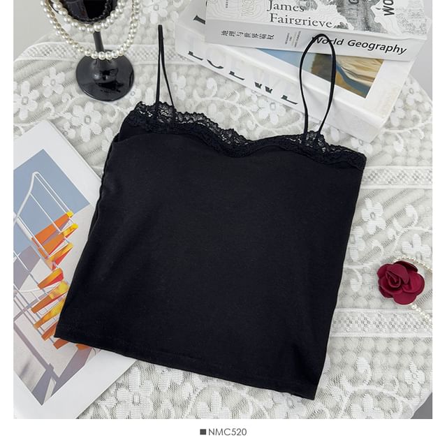 Padded Cami - Lace Trim Casual Style