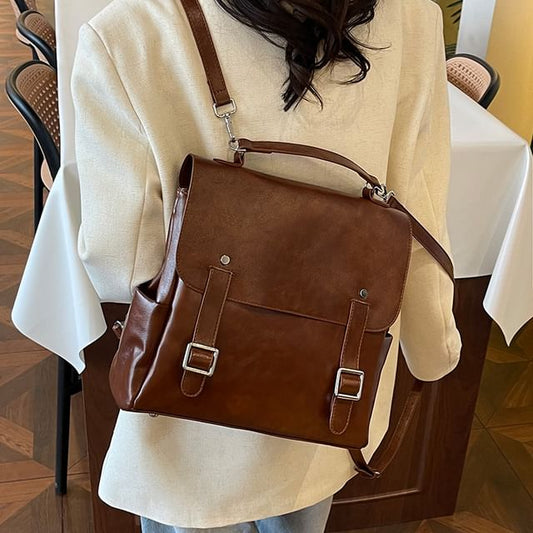Satchel Backpack Faux Leather