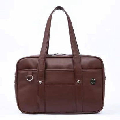 Faux Pocketed Tote Leather Bag