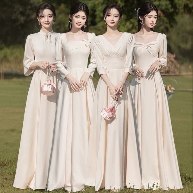 Evening (Various Bridesmaid Gown Plain Designs)