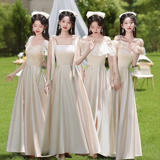 (Various Gown Bridesmaid Plain Evening Designs)