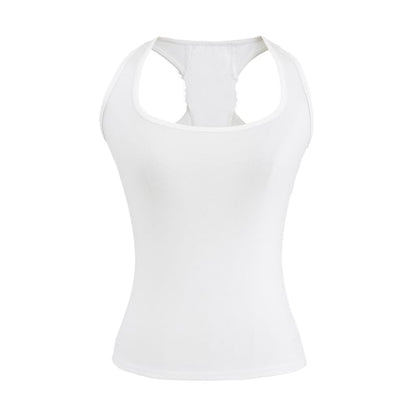 Ribbed Racerback Lace Panel Tank