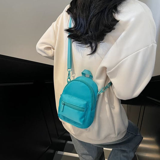 Plain Multi-Pocket Backpack