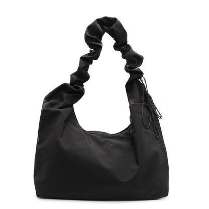 Plain Ruched Tote Bag