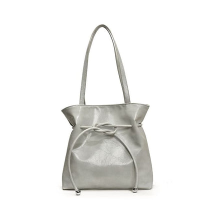 Knot Faux Leather Tote Bag
