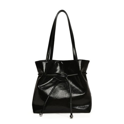 Knot Faux Leather Tote Bag