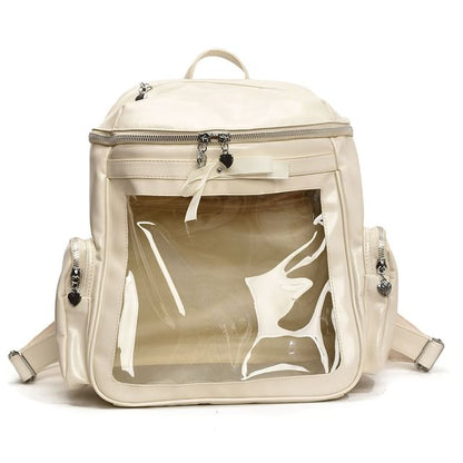 Multi-Pocket PVC Panel Backpack