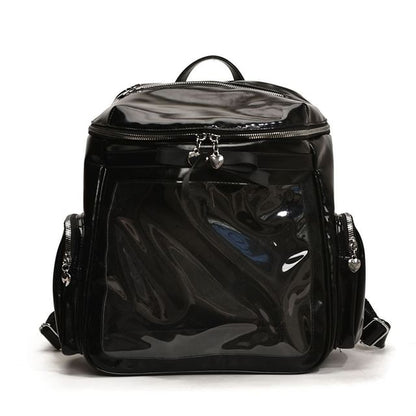 Multi-Pocket PVC Panel Backpack