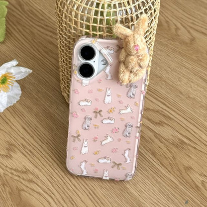 Rabbit Phone Case / Adhesive Decoration / Set