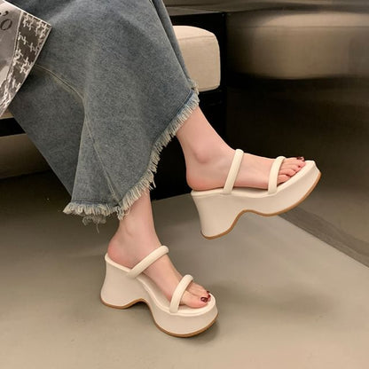 Sandals Wedge Platform Heel Slide