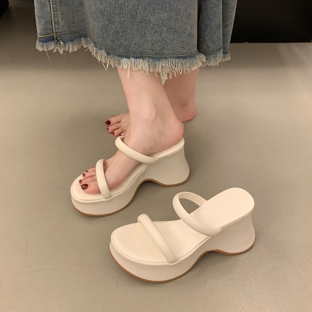 Sandals Wedge Platform Heel Slide