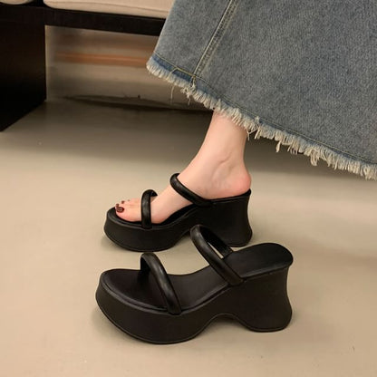 Sandals Wedge Platform Heel Slide