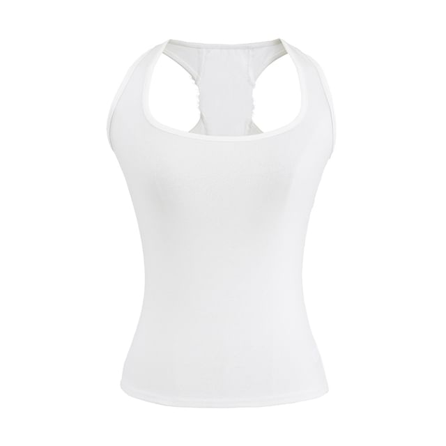 Racerback Lace-Trim Tank Top