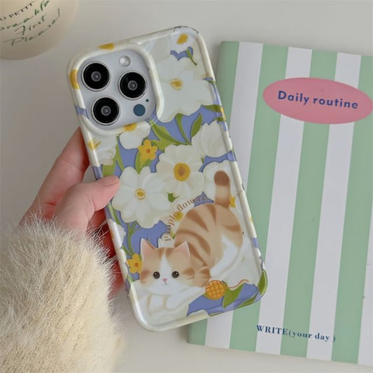 Cat Floral Phone Case