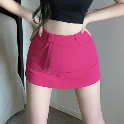 / Notch Mini (Various Plain High Pencil Skirt Blazer Designs) Waist Two-Piece Two Mock Lapel Tone