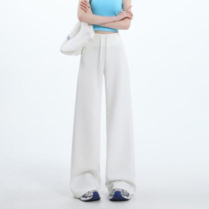 Drawstring Waist Wide Leg Sweatpants (Various Designs)