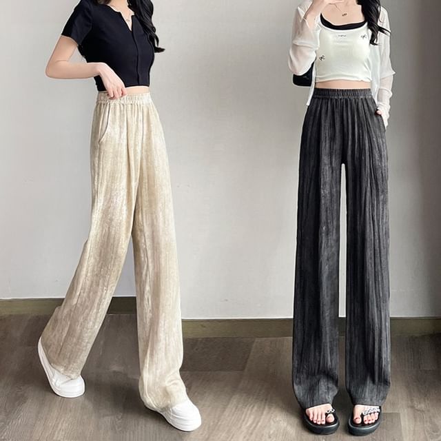 Elastic Waist Print Wide Leg Pants (Various Designs)