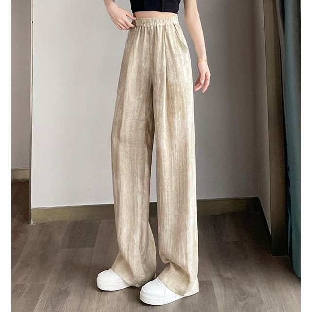 Elastic Waist Print Wide Leg Pants (Various Designs)