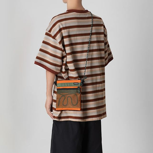 Bag Panel Mesh Crossbody Two Tone