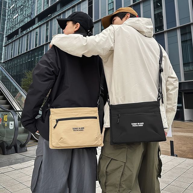 Bag Crossbody Print Nylon Lettering