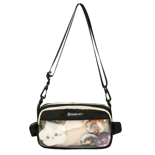 Panel Nylon PVC Crossbody Bag