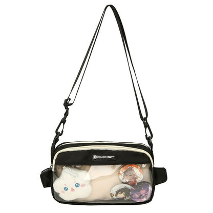 Panel Nylon PVC Crossbody Bag