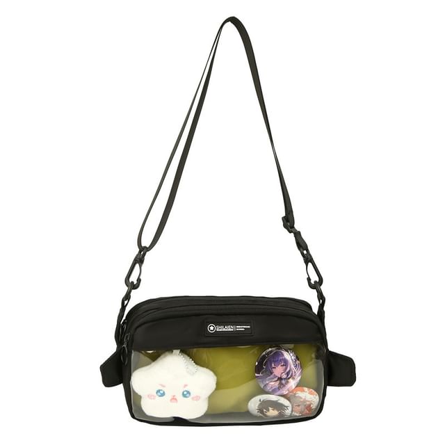 Panel Nylon PVC Crossbody Bag
