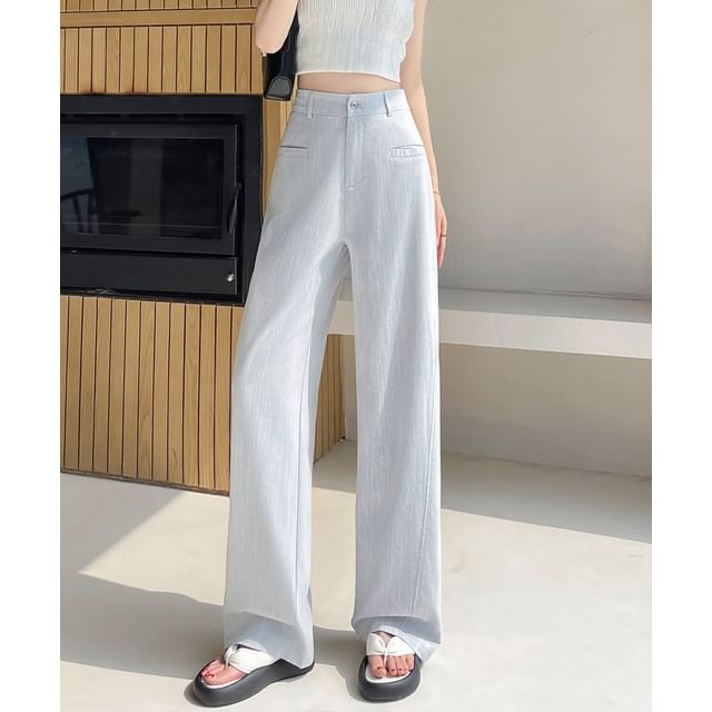 High Waist Washed Wide Leg Jeans (Various Designs)