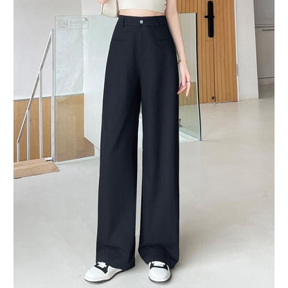 High Waist Washed Wide Leg Jeans (Various Designs)