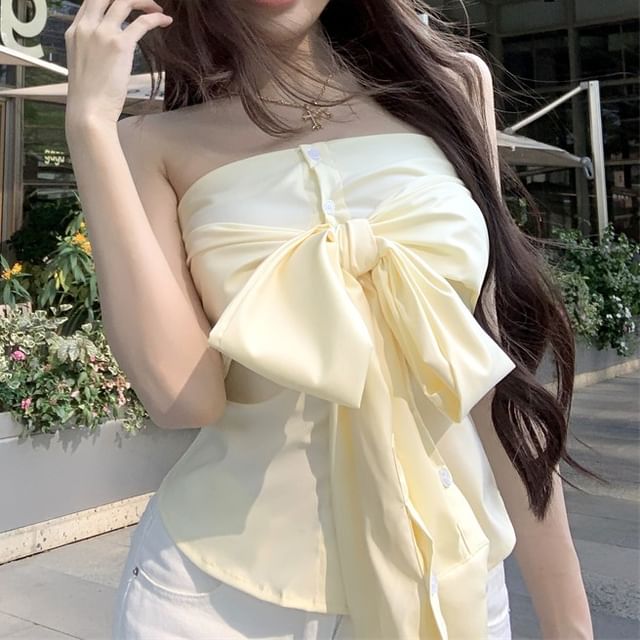 Plain Bow Tube Top