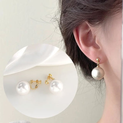 Faux Pearl Drop Earring / Clip-On Earring