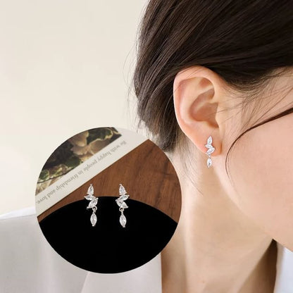 Rhinestone Drop Earring / Clip-On Earring