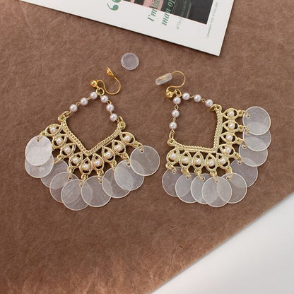 Faux Pearl Chandelier Earring / Clip-On Earring