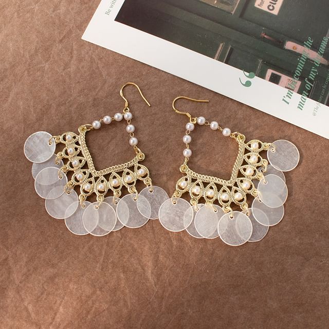 Faux Pearl Chandelier Earring / Clip-On Earring