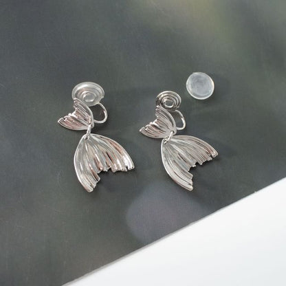 Fish Tail Stud Earring / Clip-On Earring