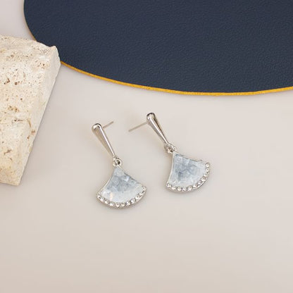 Gingko Rhinestone Drop Earring / Clip-On Earring
