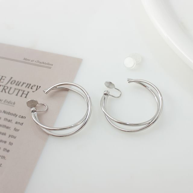Layered Hoop Earring / Clip-On Earring