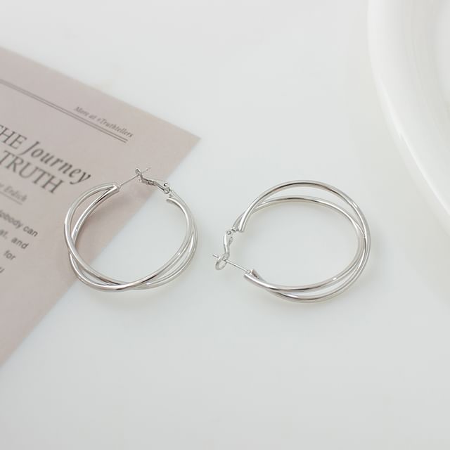 Layered Hoop Earring / Clip-On Earring