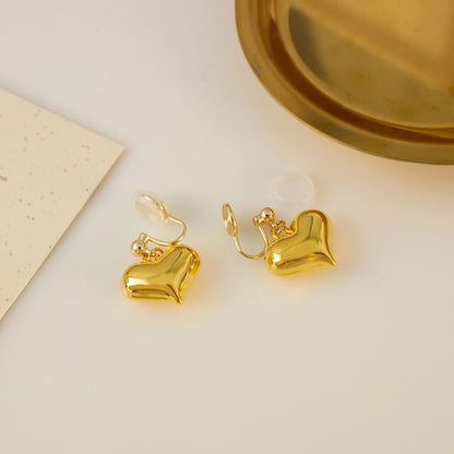Heart Drop Earring / Clip-On Earring