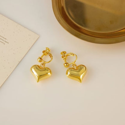 Heart Drop Earring / Clip-On Earring