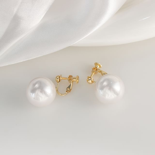 Faux Pearl Drop Earring / Clip-On Earring