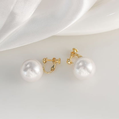Faux Pearl Drop Earring / Clip-On Earring