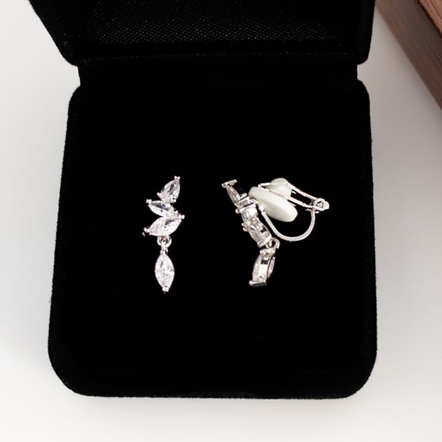 Rhinestone Drop Earring / Clip-On Earring