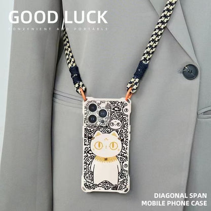 Cat Lanyard Phone Strap Set Case /