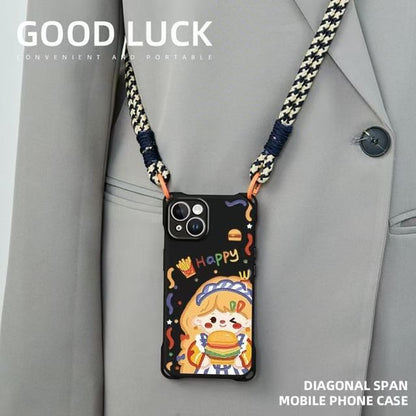 Lanyard / Phone Burger Girl Case Strap Set