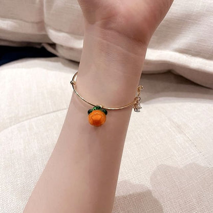 Fruit Pendant Alloy Bangle (Various Designs)