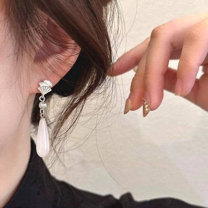 Fan Rhinestone Faux Gemstone Alloy Drop Earring / Ear Cuff (Various Designs)