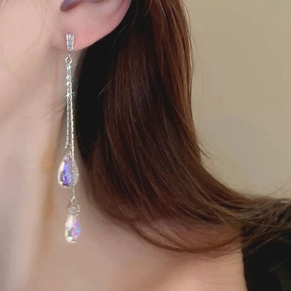 Faux Crystal Alloy Dangle Earring / Ear Cuff